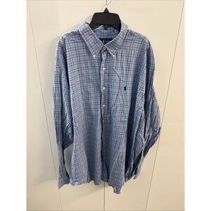 Polo Ralph Lauren Blake Men’s 2XL Multicolor Plaid Button Down Long Sleeve (D33)
